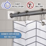 Adherion Adhesive Shower Curtain Rod Holder | Rod Retainer | No Drilling | Stick On | 3M Adhesive | White | Shower Curtain Rod not included |