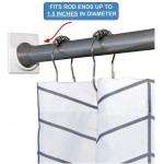Adherion Adhesive Shower Curtain Rod Holder | Rod Retainer | No Drilling | Stick On | 3M Adhesive | White | Shower Curtain Rod not included |