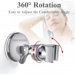 Adjustable Shower Head holder Bathroom Suction Cup Handheld Shower head Bracket Removable Handheld Showerhead & Wall Mounted Suction Bracket Sliver-1