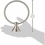 Basics Modern Towel Ring 6.3-inch Diameter Satin Nickel