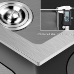 Bathroom Sinks Laundry Pool Balcony Household Stainless Steel Laundry Sink Wash Basin With Washboard Easy To Clean Double Sink Laundry Pool Gift  Color : A  Size : 80*48*22cm