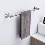 BGL Bathroom Hardware Set Brushed Nickel Adjustable Expandable Towel Bar 4-Piece Bathroom Accessory Set Wall Mounted