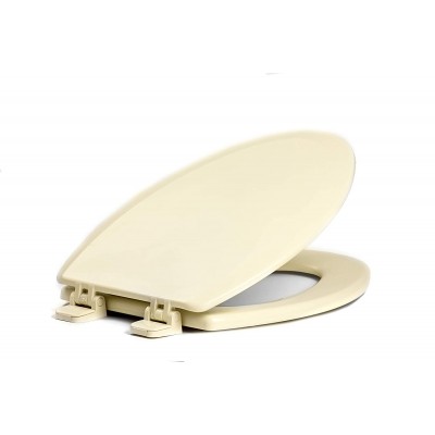 CENTOCO 900-416 Elongated Wooden Toilet Seat Heavy Duty Molded Wood with Centocore Technology Biscuit
