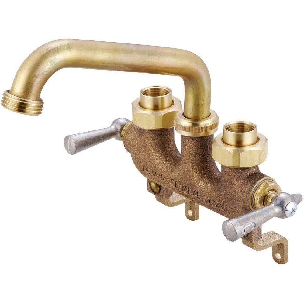 Central Brass 0470 Two Handle Laundry Faucet in Rough Brass