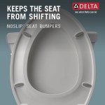 Delta Faucet Morgan Elongated Slow-Close White Toilet Seat with Non-Slip Seat Bumpers White 811903-WH