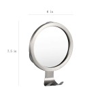 Ettori Shower Mirror Fogless for Shaving with Razor Holder Powerful Lock Suction Fogless Mirror for Shower