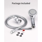 Ezelia High Pressure Shower Head with Pause Mode and Massage Spa 5 Settings Handheld Showerhead Sprayer with 59" Stainless Steel Hose Easy to Install California Compliant 1.8 GPM