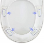 FOOFOO Bidet Toilet Seat Bumper for Bidet Attachment with Strong Adhesive White 4PACK