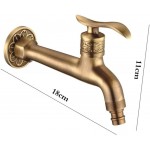 Generic Wall Mounted Vintage Alloy Lever Handle Laundry Washing Machine Faucet C