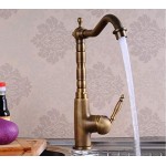 GUOCAO Tap Tides of European Retro Style and Bronze Brushed Surface Bathroom Basin Faucet of Brass Body Mixer Tap@Color Faucet