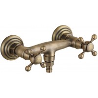 GUOSHUCHE Faucet All Copper European-Style Antique Washing Machine mop Pool Faucet and Cold Mixing Valve Balcony Bathroom Quad Pipe