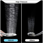Handheld Shower Head with Filter FEELSO High Pressure 3 Spray Mode Showerhead with 60" Hose Bracket and 15 Stage Water Softener Filters for Hard Water Remove Chlorine and Harmful Substance