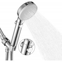 High Pressure Shower Head Hand-held with ON Off Switch Shower Head with Handheld 3-Modes Handheld Shower Head with Hose,Chrome Finish