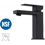 KES Black Bathroom Faucet Single Handle Type Stainless Steel Faucet Lavatory cUPC Certified Vanity Sink Faucet Matt Black L3156ALF-BK