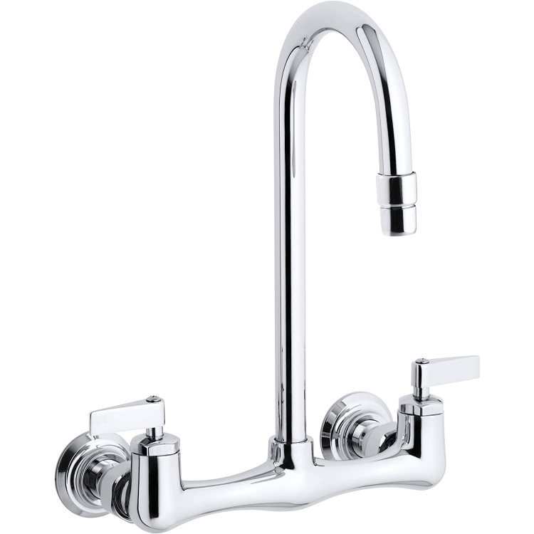Kohler K-7320-4-CP Triton Utility Sink Faucet with Lever Handles Polished Chrome