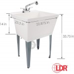 LDR Industries 040 6000 Complete 19 gal Laundry Utility Tub with Pull Out Faucet