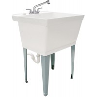 LDR Industries 040 6000 Complete 19 gal Laundry Utility Tub with Pull Out Faucet
