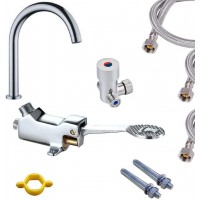 LukLoy G1 2 Hot Cold Water Foot Pedal Faucet Touchless Faucet Mixer for Sanitary Washing Hands in Hospital Public Area