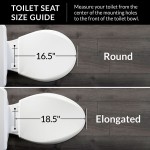 Mayfair 847SLOW 000 Kendall Slow-Close Removable Enameled Wood Toilet Seat That Will Never Loosen 1 Pack ROUND Premium Hinge White