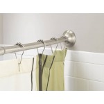 Moen CSR2160BN 54-Inch to 72-Inch Adjustable Length Fixed Mount Single Curved Shower Rod Brushed Nickel