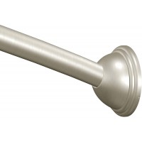 Moen CSR2160BN 54-Inch to 72-Inch Adjustable Length Fixed Mount Single Curved Shower Rod Brushed Nickel