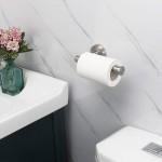 NearMoon Bathroom Toilet Paper Holder Premium SUS304 Stainless Steel Rustproof Wall Mounted Toilet Roll Holder for Bathroom Kitchen Washroom Brushed Nickel