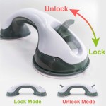 NLAAHCE Shower Handle 12” 2-Grab Bars for Bathroom Ultra Grip Dual Locking Safety Suction Cups Shower Handles for Elderly – Seniors Disabled Handicap Elderly Assistance Product 2-Count Pack