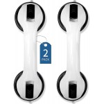 Shower Handle 2 Pack 12 inch Grab Bars for Bathroom Shower Handle with Strong Hold Suction Cup Grip Grab in Bathroom Bath Handle Grab Bars for Bathroom Safety Grab Bar
