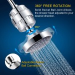 Shower Head and 15 Stage Shower Filter Combo FEELSO High Pressure 5 Spray Settings Filtered Showerhead with Water Softener Filter Cartridge for Hard Water Remove Chlorine and Harmful Substances