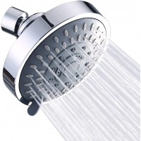 Shower Head High Pressure Rain Fixed Showerhead 5-Setting with Adjustable Metal Swivel Ball Joint Relaxed Shower Experience Even at Low Water Flow & Pressure Aisoso