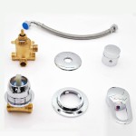 Solid Brass Screw Thread Intubation Cold & Hot Water Mixer Shower Faucet Tap 2 3 4 5 Way Diverter Two Piece Split Dual Holder Control for Shower Room Panel Bath in 5 Way Diverter