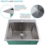 Transolid LSA1-252212-BS 25-in x 22-in Dual-Mount Laundry Utility Sink Kit in Brushed Stainless