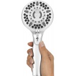 Waterpik High Pressure Shower Head Handheld Spray 2-in-1 Dual System with 5-Foot Hose PowerPulse Therapeutic Massage Chrome 2.5 GPM XET-633-643