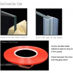 Zengest Glass Door Seal Strip 120 Inch Soft Shower Door Sweep to Stop Leaks Shower Silicone Seal Strip