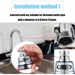 2 Packs Movable Kitchen Tap Head Faucet Sprayer Water Spray 360 Degree Rotatable Kitchen Faucet Spray Universal Adapter Set Kitchen Sink Accessories Tools