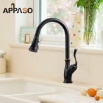 APPASO Oil Rubbed Bronze Kitchen Faucet Antique Bronze Kitchen Sink Faucet with Pull Down Sprayer Single Handle Kitchen Faucets Bronze High Arc for Sink