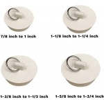 CICITOYWO Bath Tub Drain Stoppers 4 Pieces Sink Bathtub Plug Rubber Kitchen Bathroom Laundry Bar Water Stopper Seal with Hanging Ring for Shower Faucet Cover Pool Plugs and Caps