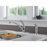Delta Faucet Foundations Single-Handle Kitchen Sink Faucet Chrome B4410LF
