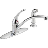 Delta Faucet Foundations Single-Handle Kitchen Sink Faucet Chrome B4410LF