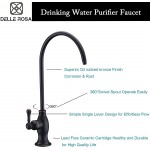 Drinking Water Purifier Faucet Delle Rosa Commercial Water Filtration Faucet for Under Sink Water Filter System Oil Rubbed Bronze Brass Kitchen Bar Sink Drinking Water Faucet