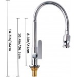 Inchant Single Lever Flexible Pull Out Kitchen Water Tap Sink Faucet Single-Tube Cold Water Basin Taps Vanity Vessel Faucets Deck Mount Chrome Finish