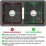 Kitchen Sink Protector for Kitchen Sink Sink Grid 2pcs Set 13 5 8 in x 11 5 8 in Premium Stainless Steel Protective Grid Center Drain Hole Rust-Resistant Metal Accessories