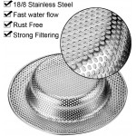 Kitchen Sink Strainer 2-Pack Sink Strainer Basket with Handle 4.5" Diameter Stainless Steel Rust Free and Dishwasher Safe