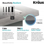 Kraus KHU100-30 Kitchen Sink 30 Inch Stainless Steel