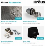 Kraus KHU100-30 Kitchen Sink 30 Inch Stainless Steel
