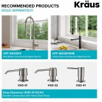 Kraus KWU110-32 Kore inch Undermount 16 Gauge Single Bowl Stainless Steel Kitchen Integrated Ledge and Accessories Pack of 5 32 Inch 32"-Workstation Sink