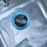 KUFUNG Sink Strainer Basket Stainless Steel Bathroom Sink Utility Slop Kitchen and Lavatory Sink Drain Strainer Hair Catcher Blue