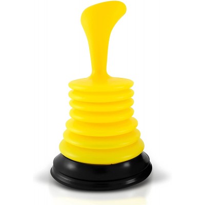 Meadow Lane Mini Sink Plunger with Ergonomic Handle Kitchen Drain Plunger Strong Suction Power to Unclog Slow Sinks Drains Tubs Showers Yellow 1