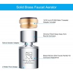 NSF Certified Faucet Aerator CUPC Certification 360° Swivel Kitchen Sink Aerator by Waternymph Dual-function 2-Flow Sprayer Faucet Head Faucet Replacement Part 55 64 Inch Female Thread Chrome