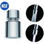 NSF Certified Faucet Aerator CUPC Certification 360° Swivel Kitchen Sink Aerator by Waternymph Dual-function 2-Flow Sprayer Faucet Head Faucet Replacement Part 55 64 Inch Female Thread Chrome